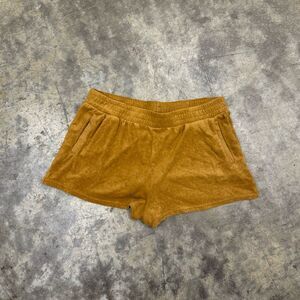 Aerie Offline terry cloth mustard yellow shorts in XXL